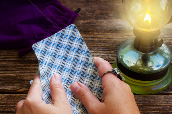 Fortunetelling with  Tarot cards Stock photo © neirfy