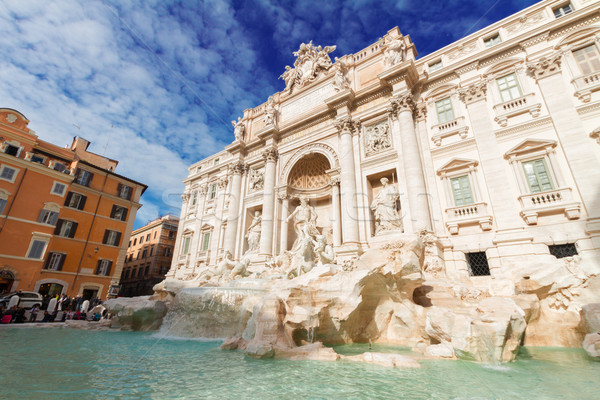 Fontanna Rzym Włochy widoku dzień niebo Zdjęcia stock © neirfy