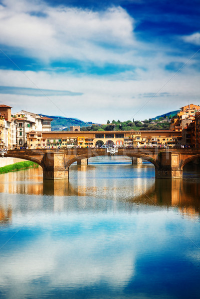 Ponte Santa Trinita bridge over the Arno River, Florence Stock photo © neirfy
