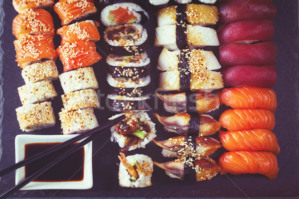 Japanese sushi dish Stock photo © neirfy