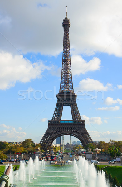 Eiffel tur Paris Fransa gökyüzü su Stok fotoğraf © neirfy