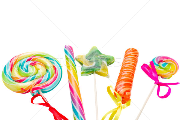 Stock foto: Set · Süßigkeiten · Karamell · isoliert · weiß · Geburtstag