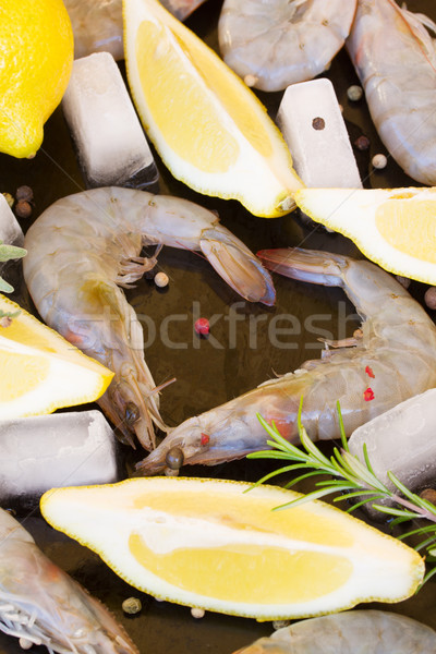fresh raw prawns Stock photo © neirfy