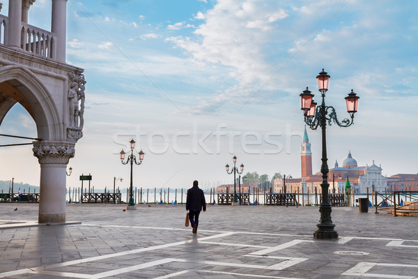 Saray Venedik İtalya detay kare su Stok fotoğraf © neirfy