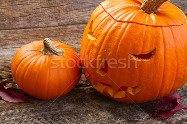 Carved pumpkin Stock photo © neirfy