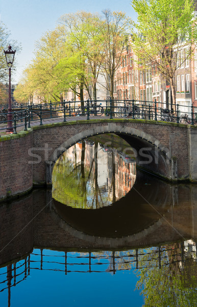 Ponte Paesi Bassi view storico canale specchio Foto d'archivio © neirfy