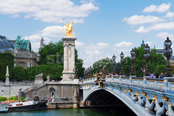 Bridge of Alexandre III in Paris, France Stock photo © neirfy