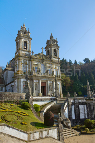 Basílica santuário bom jesus montanha parede Foto stock © neirfy