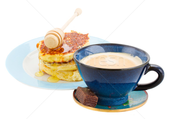 breakfast with pancakes Stock photo © neirfy