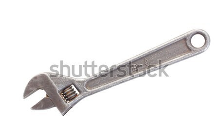 Verstelbaar ijzer sleutel geïsoleerd witte Stockfoto © neirfy