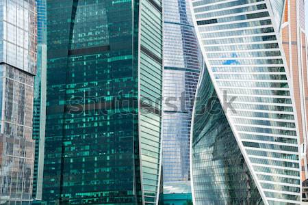 Modernen Wolkenkratzer Stahl Glas Eisen Stock foto © neirfy
