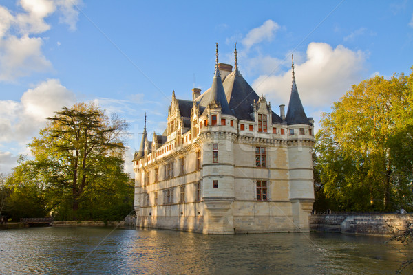 [[stock_photo]]: Château · France · automne · parc · maison · bâtiment