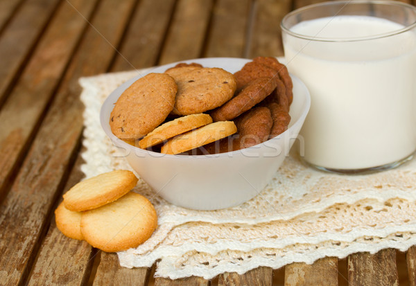 pile of butter cookies in box Stock photo © neirfy