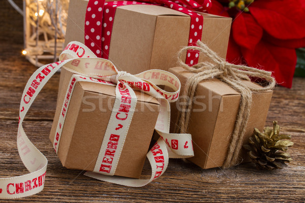 Handmade gift boxes Stock photo © neirfy