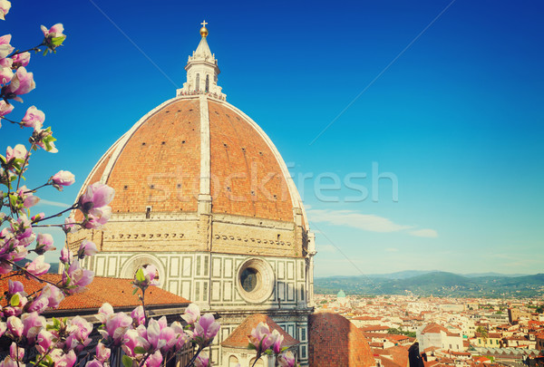 Katedrális mikulás Florence Olaszország kupola templom Stock fotó © neirfy