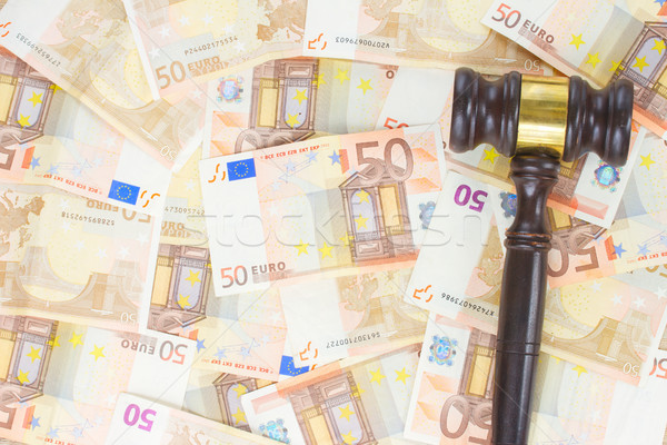 Law Gavel and Euro Money Stock photo © neirfy