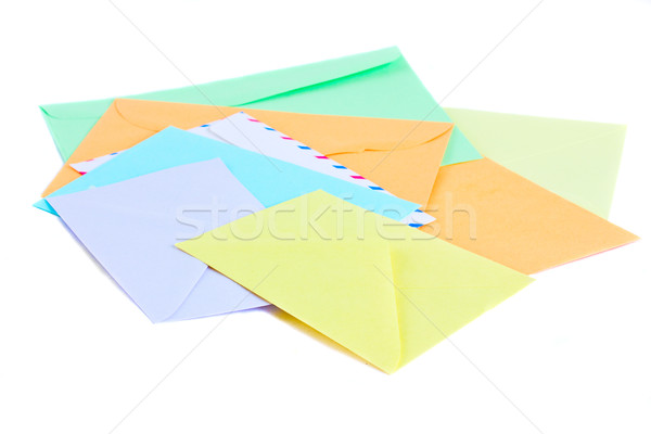 Mail coloré isolé blanche affaires [[stock_photo]] © neirfy