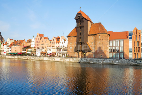 Zuraw and old waterfront, Gdansk Stock photo © neirfy