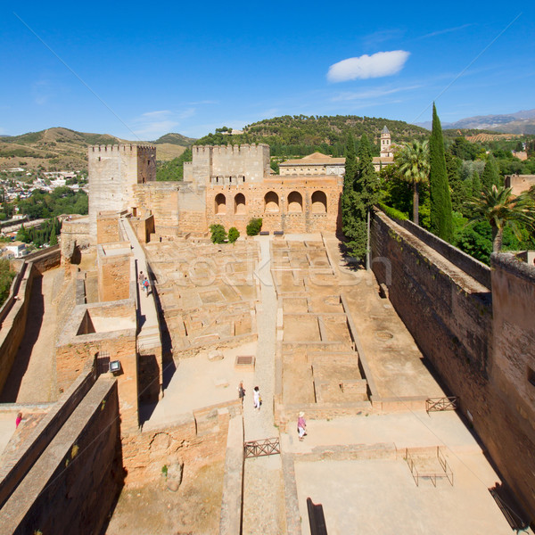 Alcazaba fortress in  Alhambra, Granada, SPain Stock photo © neirfy