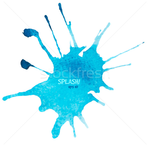 blue  watercolor blot Stock photo © neirfy