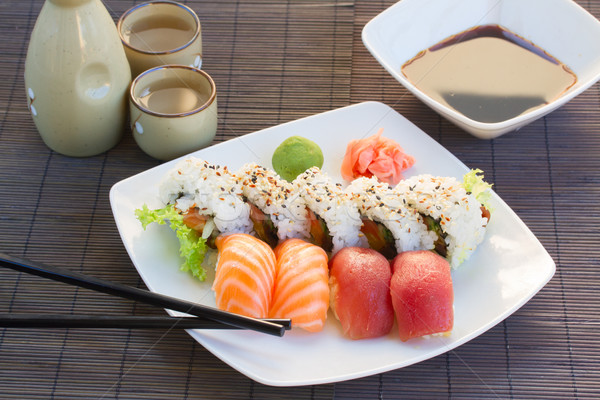 lunch with  sushi dish Stock photo © neirfy