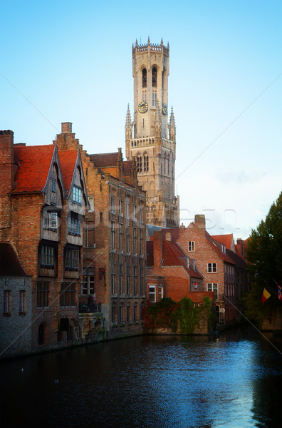 Vue vieux classique tour Belgique rétro [[stock_photo]] © neirfy