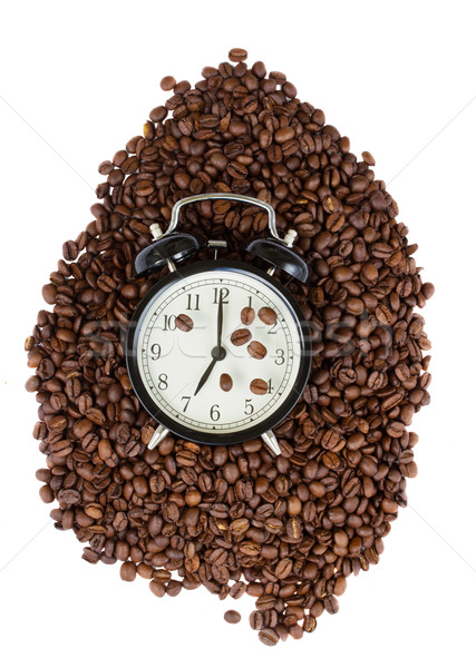 часы сырой кофе изолированный белый Сток-фото © neirfy