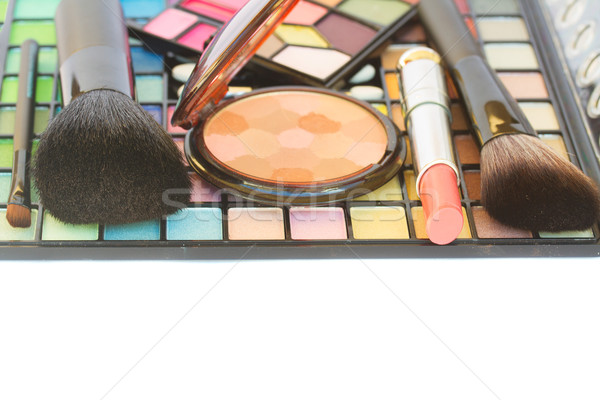 Decorativo cosméticos frontera colorido componen aislado Foto stock © neirfy