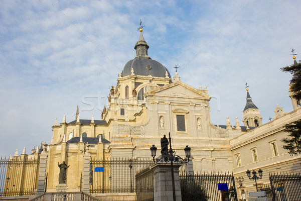 Foto stock: Catedral · Madri · Espanha · igreja · céu · edifício