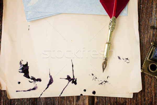 feather pen  Stock photo © neirfy