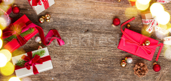 Christmas gift giving Stock photo © neirfy