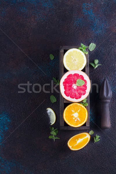 Orange, lemon and grapefruit Stock photo © neirfy
