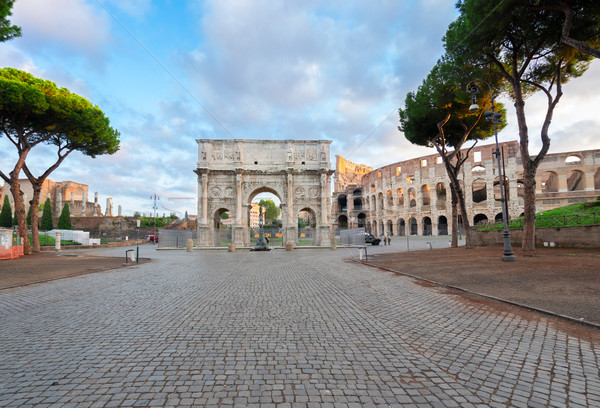 Colosseo arch Roma Italia vuota vicolo Foto d'archivio © neirfy