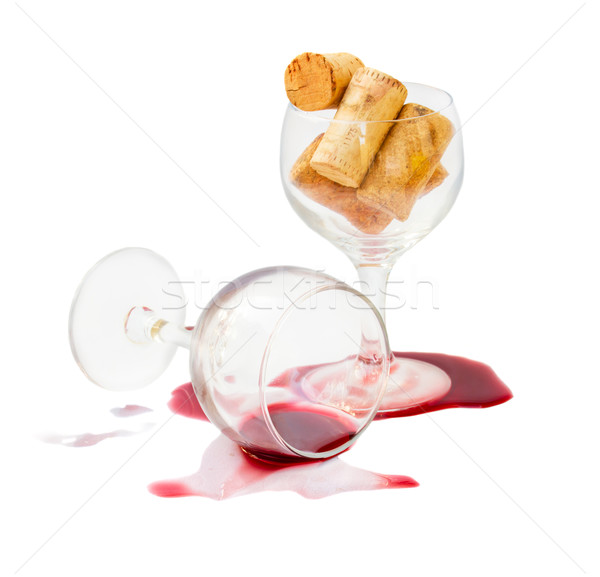 empty wine  glasses Stock photo © neirfy