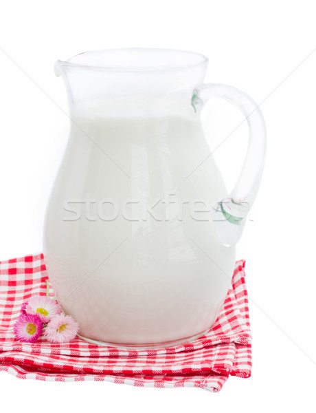 glass jar with milk Stock photo © neirfy