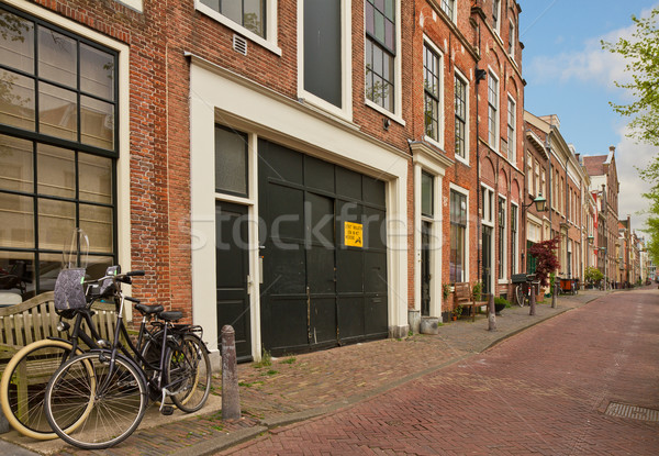 [[stock_photo]]: Vieille · ville · Pays-Bas · coloré · rue · printemps · route