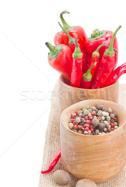 Mix of red pepper  and peppercorn Stock photo © neirfy