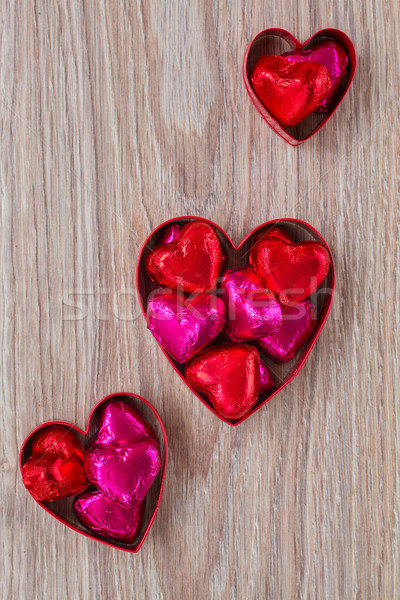 Stock photo: set of three heart candies