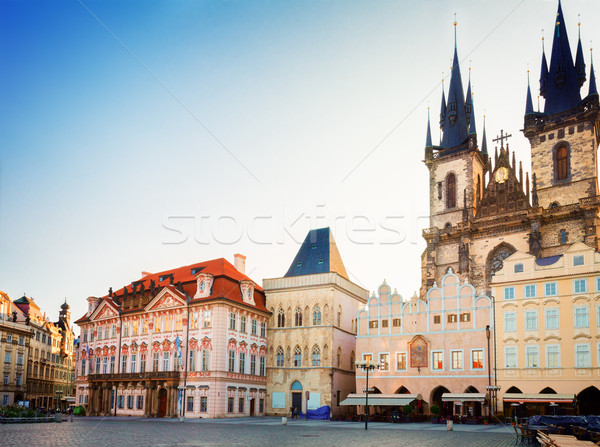 Old town square with  city hall of Prague Stock photo © neirfy