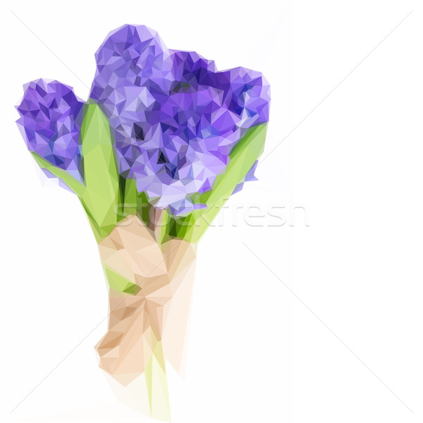 Low poly Blue hyacinth Stock photo © neirfy