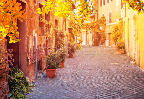 street in Trastevere, Rome, Italy Stock photo © neirfy