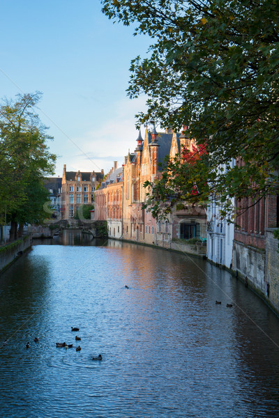 Rue vieux canal Belgique maison ville [[stock_photo]] © neirfy