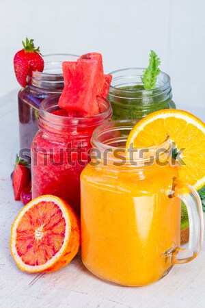 Fresh smoothy drink with igredients Stock photo © neirfy