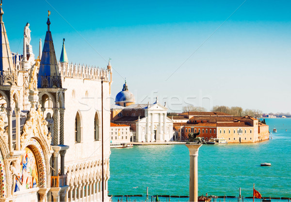 Insel Venedig Italien Ansicht Palast Landschaft Stock foto © neirfy