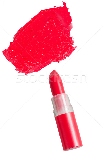 Batom vermelho branco abrir isolado textura pintar Foto stock © neirfy