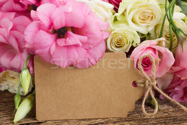 [[stock_photo]]: Rose · blanche · roses · papier · note