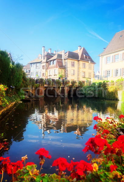 Hermosa ciudad Francia Venecia distrito flores Foto stock © neirfy