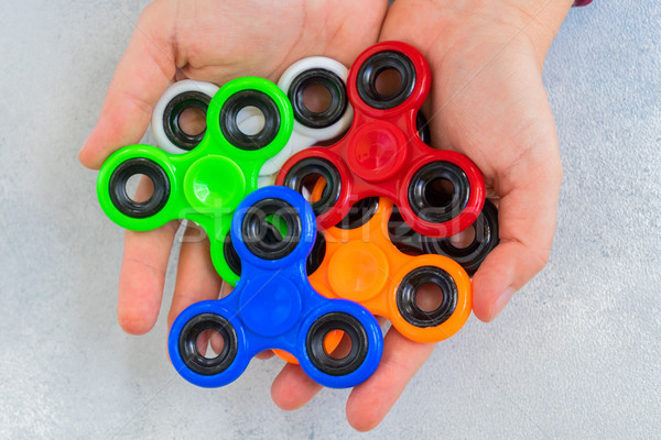 fidget spinner, popular relaxing toy, generic design Stock photo © neirfy