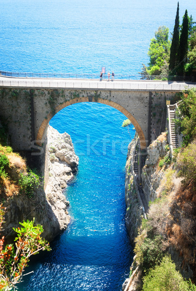 Estrada costa Itália famoso pitoresco retro Foto stock © neirfy