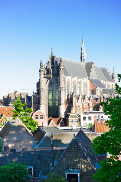 Kerk Nederland gothic hemel voorjaar reizen Stockfoto © neirfy